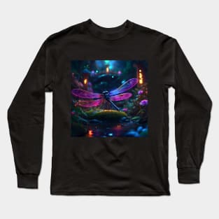 Neon Dragonfly Long Sleeve T-Shirt